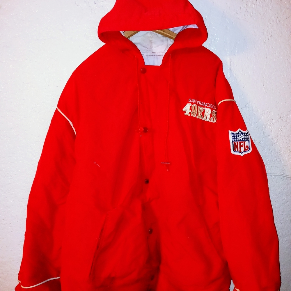 Vintage starter SF 49ers parka jacket size xl - Picture 2 of 6